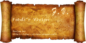 Fehér Vivien névjegykártya